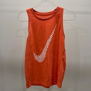 Nike Dri-Fit size Medium orange swoosh tank top